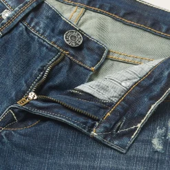 1014 Fit Destructed Dark Wash Jeans-Stetson Online