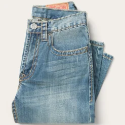 1520 Fit Light Wash Jeans With Tacking-Stetson Clearance