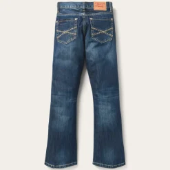 1014 Fit Semi-Destructed Wash Jeans-Stetson Discount
