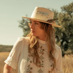 Andromeda Vented Straw Fedora-Stetson Sale