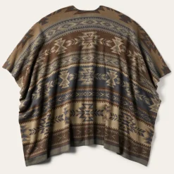 Aztec Print Sweater Poncho-Stetson Best