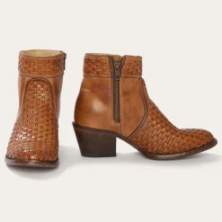 Basketweave Side Zip Ankle Boot-Stetson Best