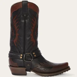 Biker Outlaw Oiled Leather Cowboy Boot-Stetson Clearance