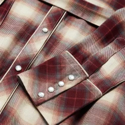 Black Cherry Plaid Shirt Dress-Stetson Clearance