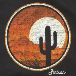 Desert Scene Fleece Knit Hooded Sweatshirt-Stetson Clearance