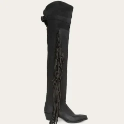 Fringe Over-The-Knee Leather Boot-Stetson Online