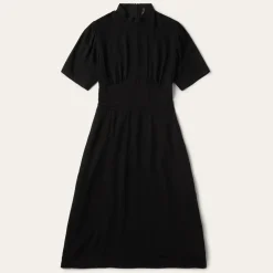 Herringbone Twill Midi Dress-Stetson Discount