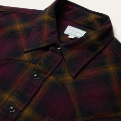 Black Plaid Flannel Western Shirt-Stetson Best