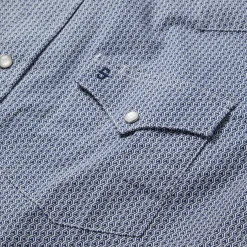 Deco Geo Print Western Shirt-Stetson Hot