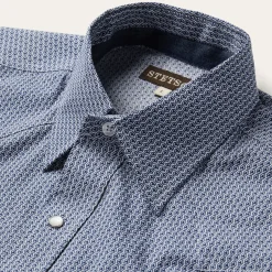Deco Geo Print Western Shirt-Stetson Discount