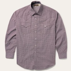 Four Point Geo Print Western Shirt-Stetson Online