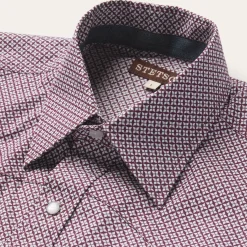 Four Point Geo Print Western Shirt-Stetson Online