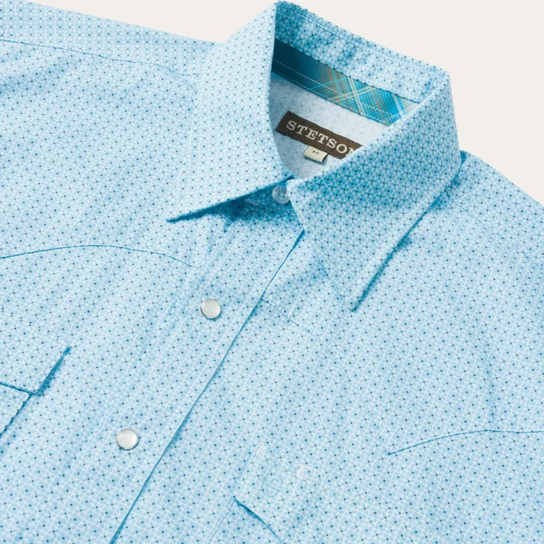 Lattice Print Western Shirt-Stetson Best