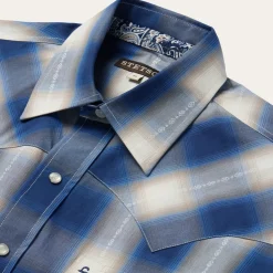 Ombre Plaid Short Sleeve Western Shirt-Stetson Hot
