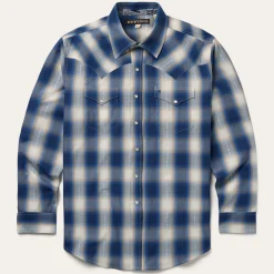 Ombre Plaid Western Shirt-Stetson