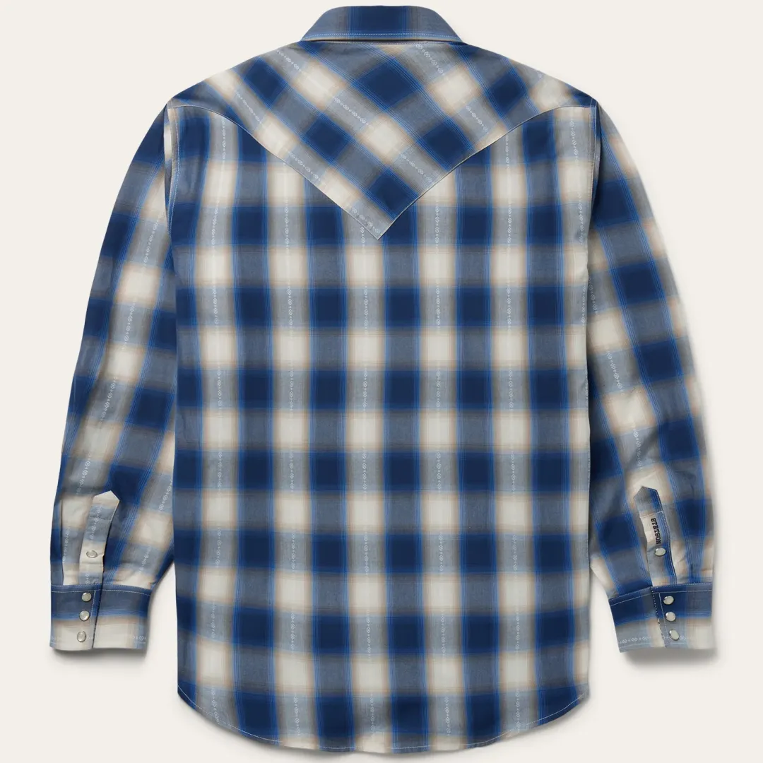 Ombre Plaid Western Shirt-Stetson