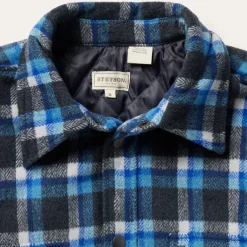 Plaid Quilted Shirt Jacket-Stetson Online