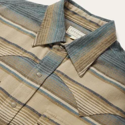 Stripe Flannel Western Shirt-Stetson Outlet