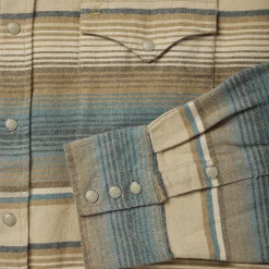 Stripe Flannel Western Shirt-Stetson Outlet