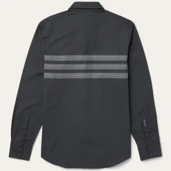 Border Stripe Twill Western Shirt-Stetson Hot