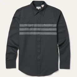 Border Stripe Twill Western Shirt-Stetson Best