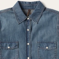 Boyfriend Fit Denim Shirt-Stetson Outlet