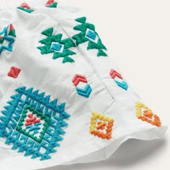 Bright Schiffli Embroidered Cotton Lawn Top-Stetson Discount