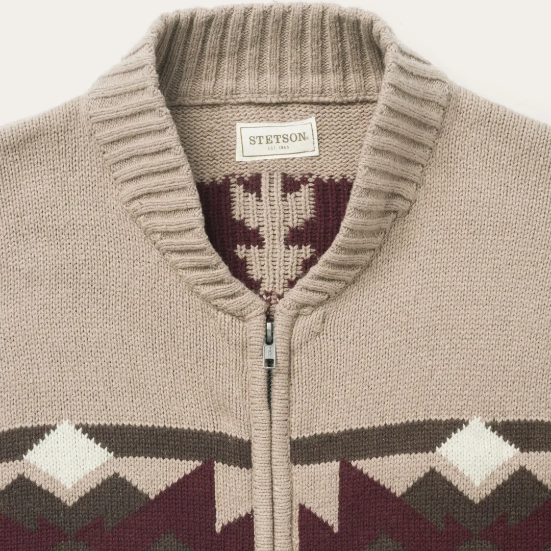 Gray Aztec Cardigan-Stetson New