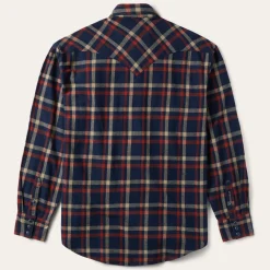 Brushed Twill Plaid Shirt-Stetson Clearance