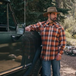 Brushed Twill Plaid Shirt-Stetson Best