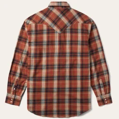 Brushed Twill Plaid Shirt-Stetson Sale