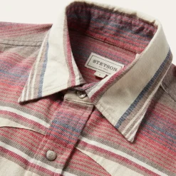 Brushed Twill Striped Shirt-Stetson