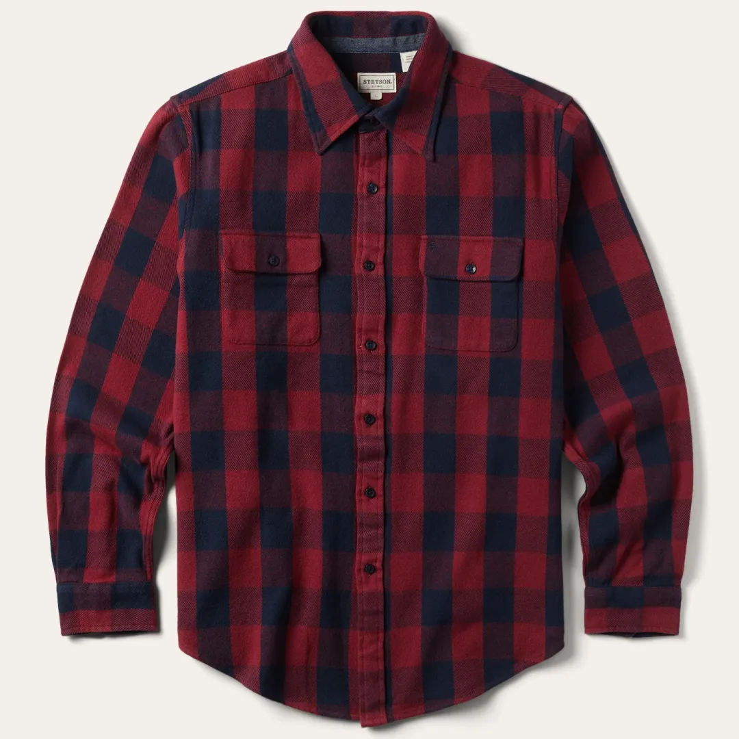 Buffalo Check Twill Shirt-Stetson Outlet
