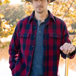 Buffalo Check Twill Shirt-Stetson Discount