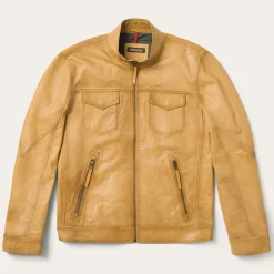 Butter Soft Distressed Leather Jacket-Stetson Hot