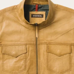 Butter Soft Distressed Leather Jacket-Stetson Hot