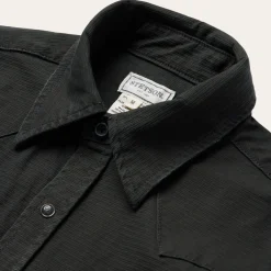 Charcoal Corded Denim Shirt-Stetson Hot