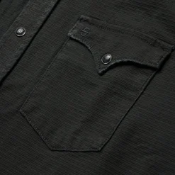 Charcoal Corded Denim Shirt-Stetson Online
