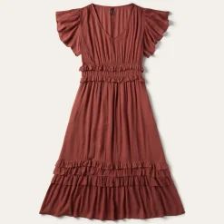 Cinnamon Herringbone Dress-Stetson Hot