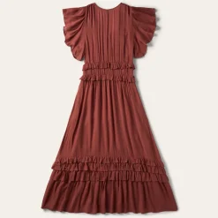 Cinnamon Herringbone Dress-Stetson Hot