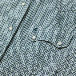 Circle Diamond Print Short Sleeve Western Shirt-Stetson Best