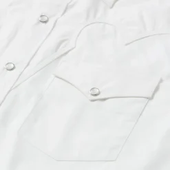 Classic Solid Snap Poplin Shirt In Optic-Stetson Sale