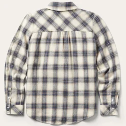 Classic Western Flannel Shirt in White-Stetson Sale