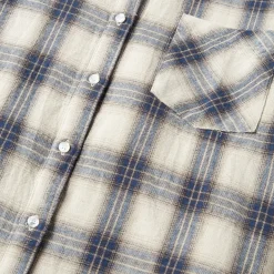 Classic Western Flannel Shirt in White-Stetson Sale