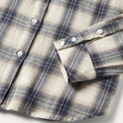 Classic Western Flannel Shirt in White-Stetson Sale