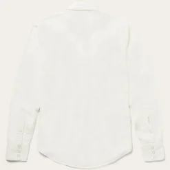 Cream Tencel Twill Shirt-Stetson New