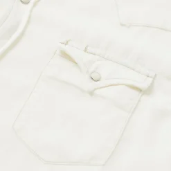 Cream Tencel Twill Shirt-Stetson New