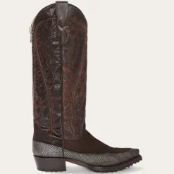 Dakota Suede  Teju Cowboy Boot-Stetson Hot