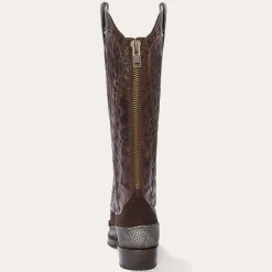 Dakota Suede  Teju Cowboy Boot-Stetson Hot
