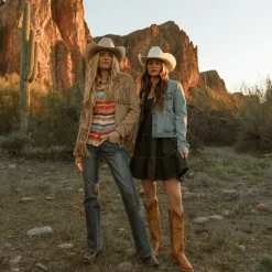 Dark Denim Dress With Contrast Top Stitching-Stetson Discount